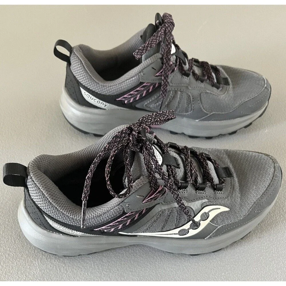 Saucony Excursion TR17 Womens 8.5W Wide Running Shoes Cinder Gray Gorpcore Y2K